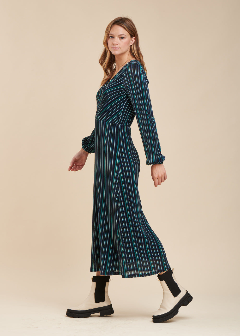 Robe rayures multicolores