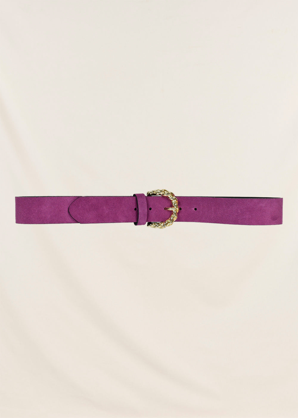 Ceinture boucle twistée violette