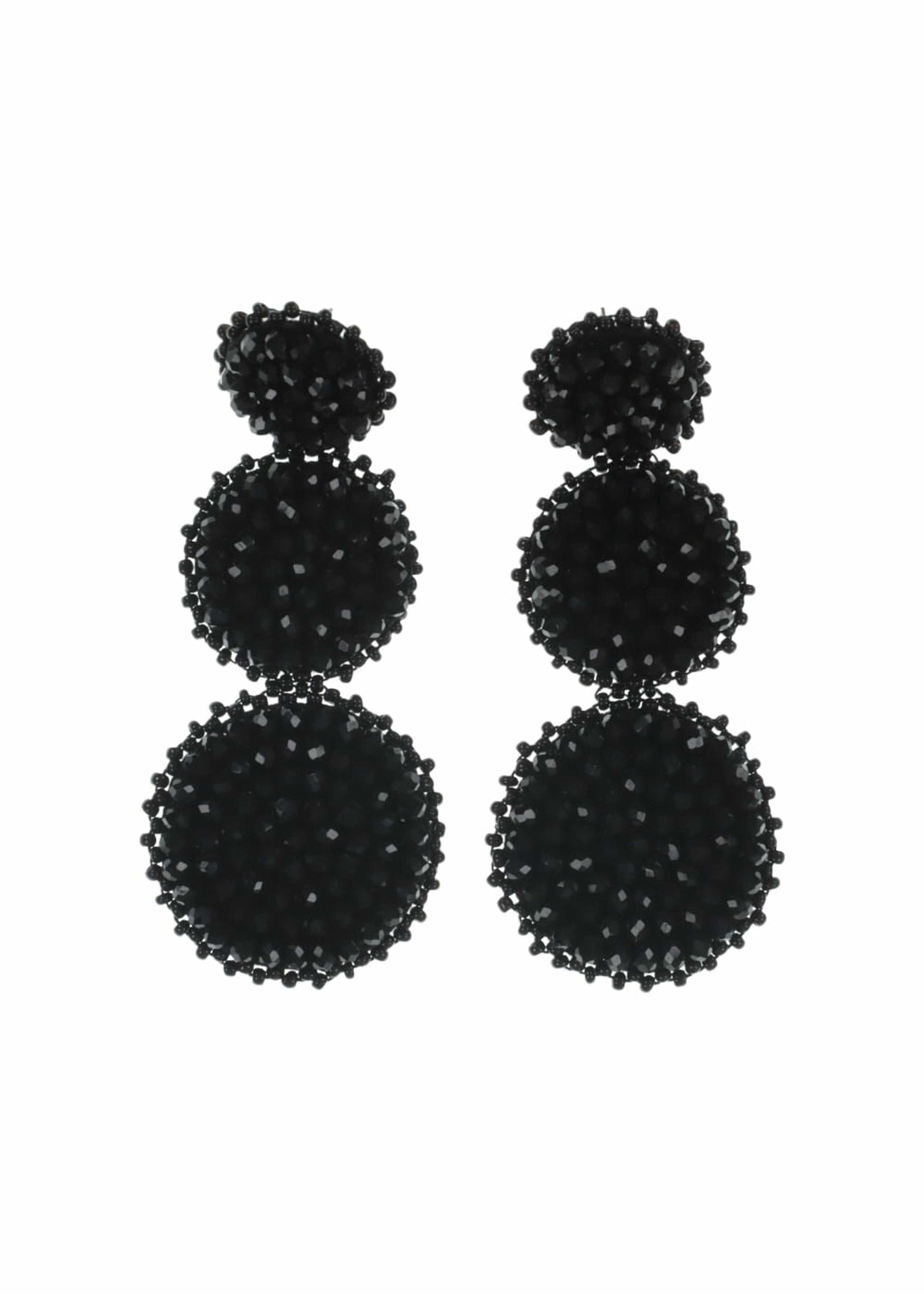 Boucles d'oreilles longues noires
