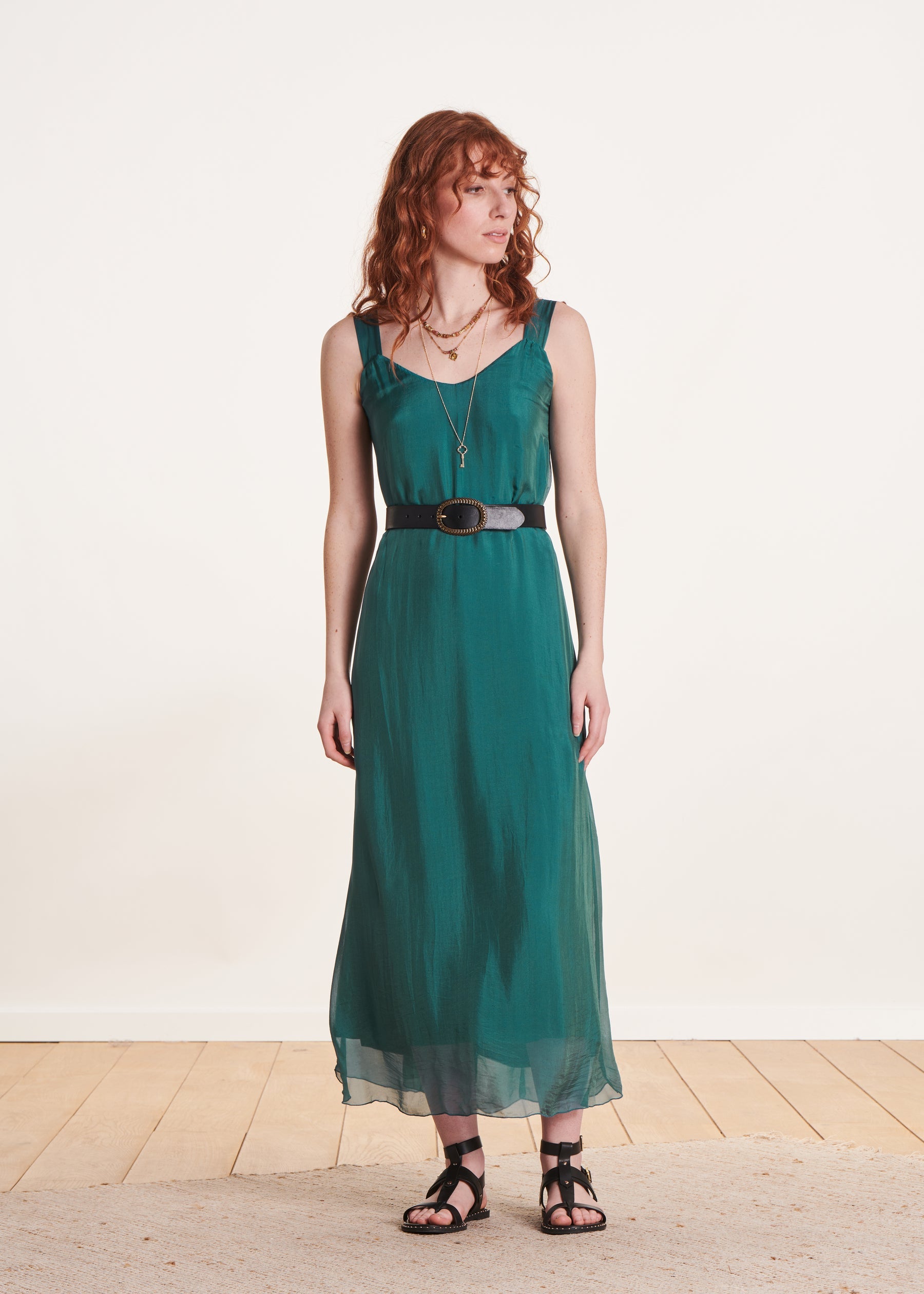 Ceinture noire boucle serpent