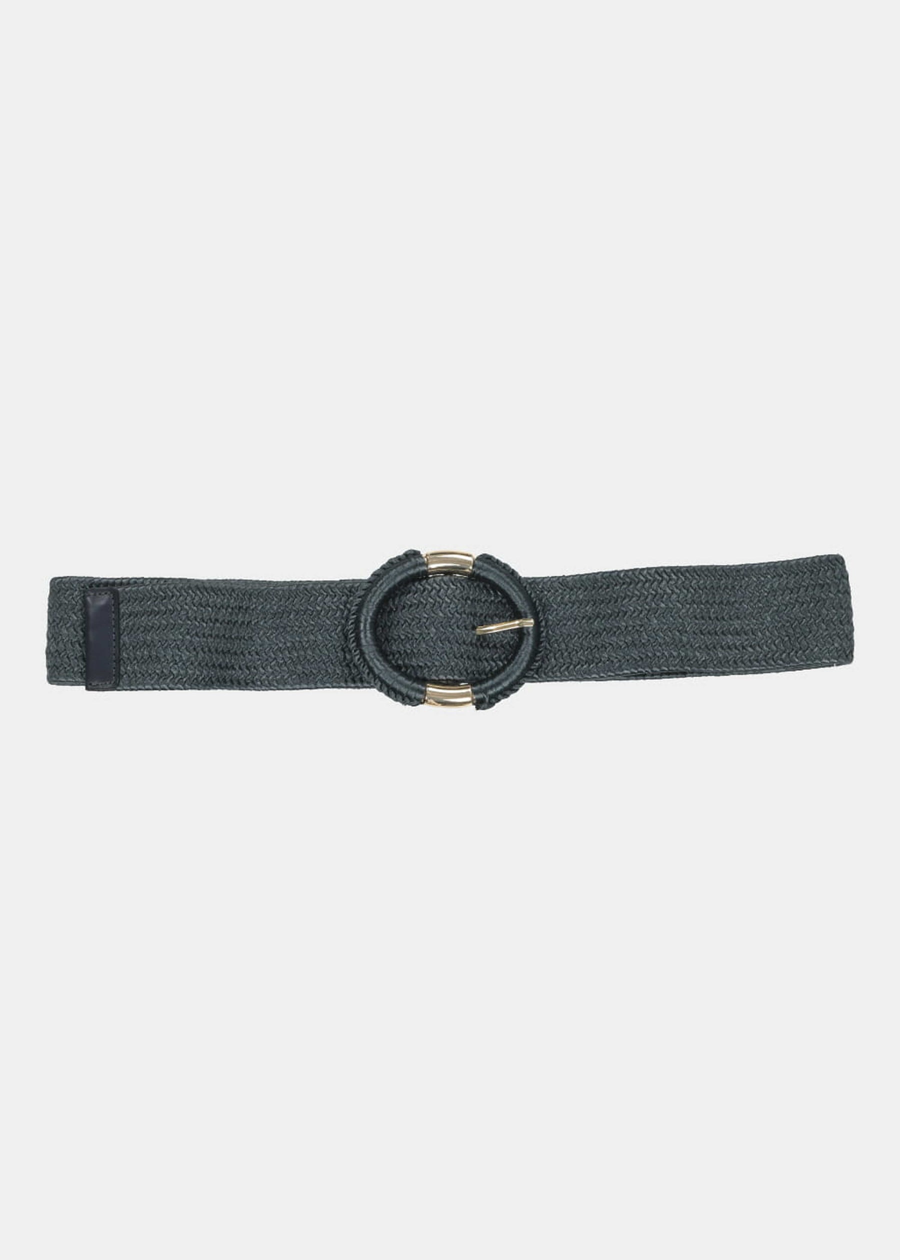 Ceinture bleu gris élastiquée boucle ovale