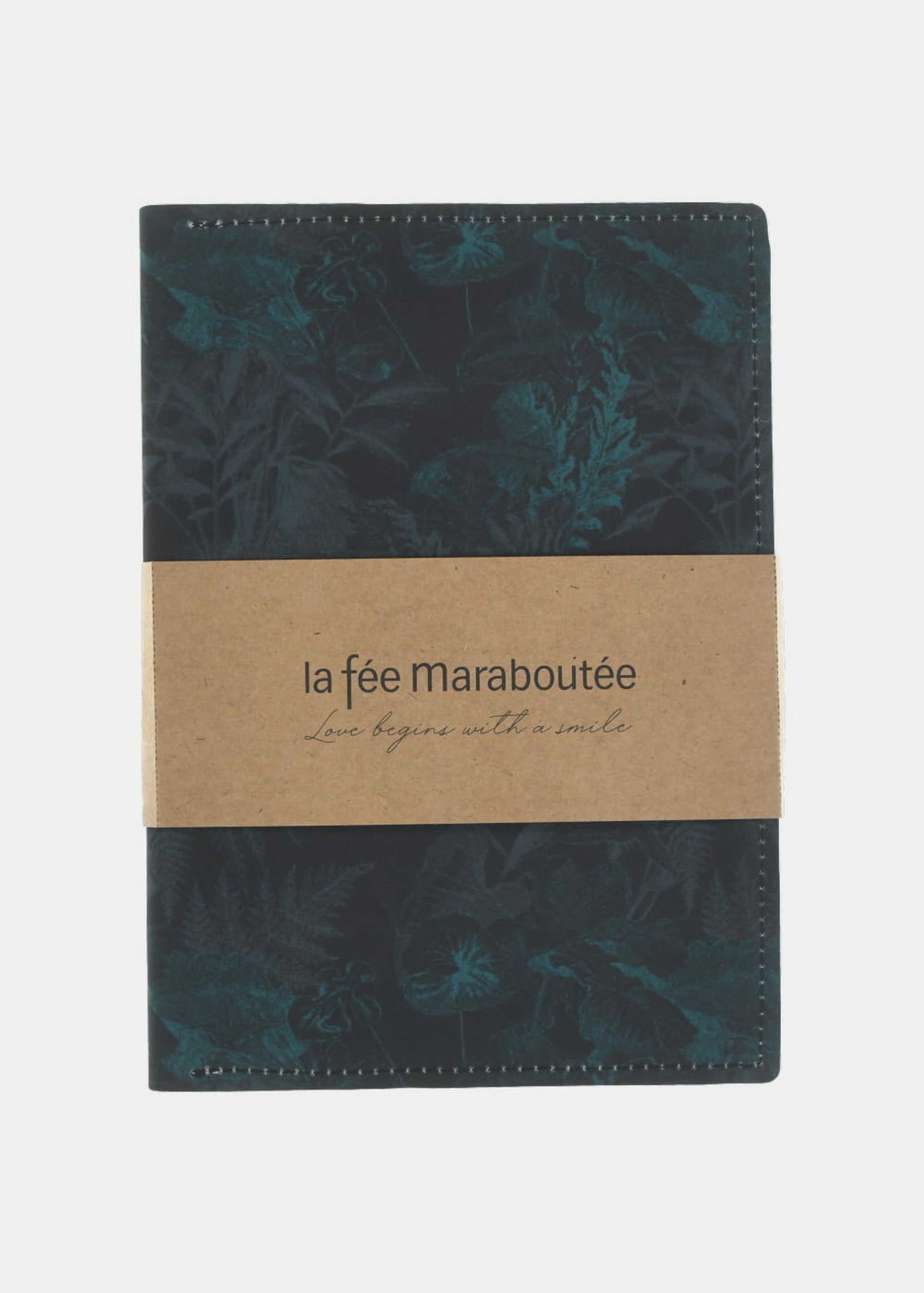 Carnet imprimé noir et bleu