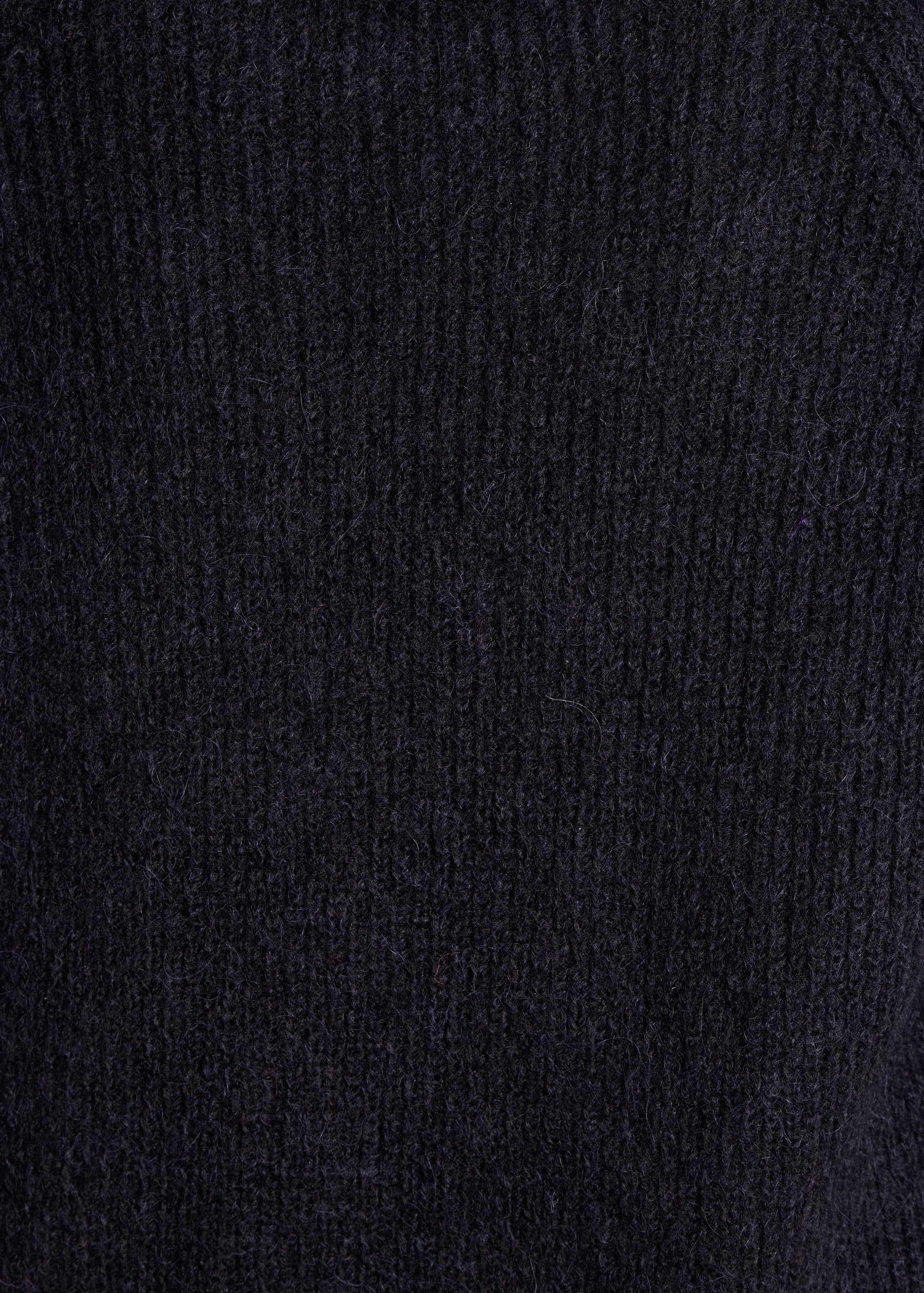 Pull noir droit col rond