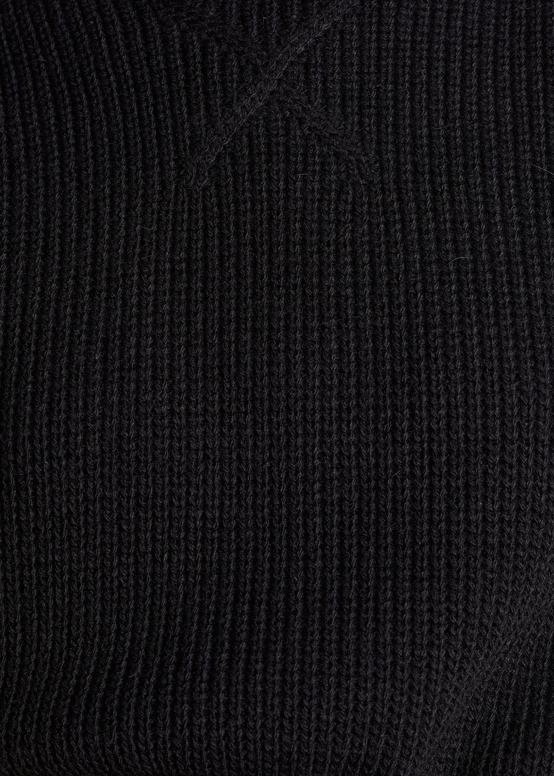 Pull noir sans manches col roulé