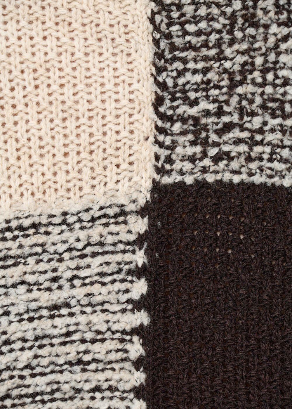 Pull marron oversize motif graphique - CHOCOLAT#couleur_CHOCOLAT