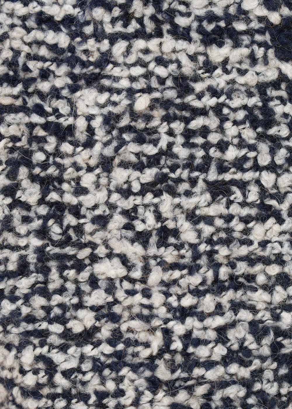 Gilet court bleu marine sans manches maille bicolore - MARINE#couleur_MARINE