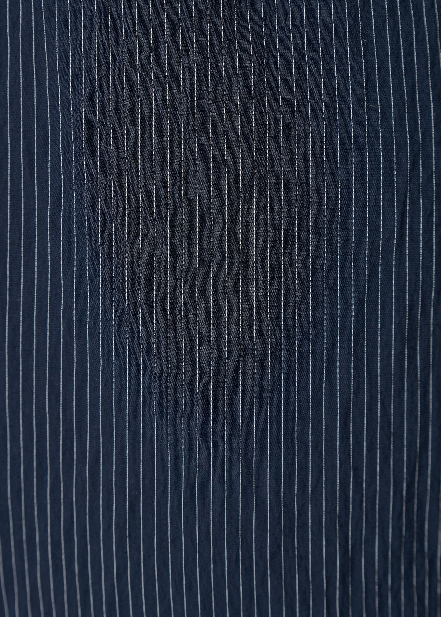 Pantalon bleu marine à fines rayures taille élastiquée - MARINE#couleur_MARINE