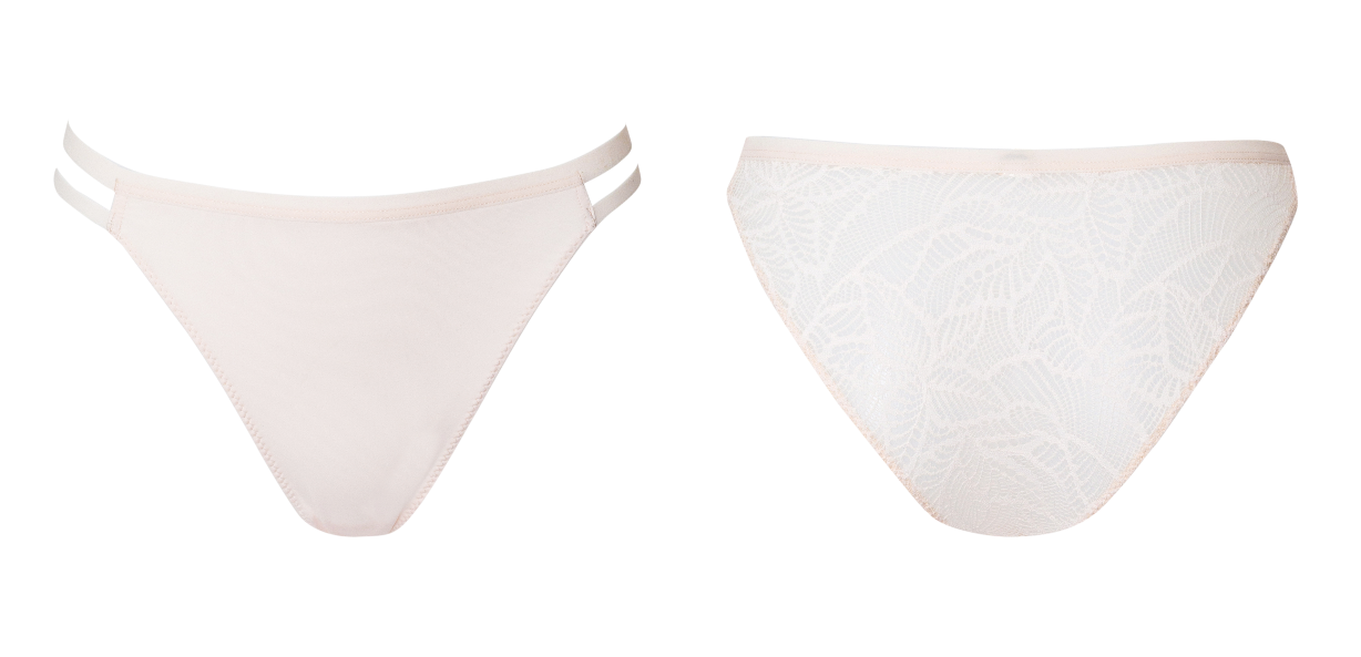 La First high-waisted panties - Blanc Rosé