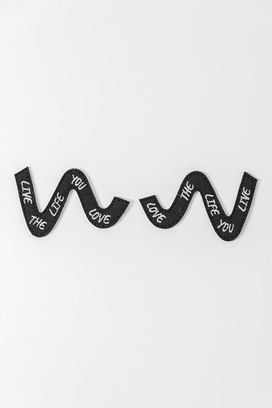 Straps personnalisés Wild Walker noir pour baskets vegan 